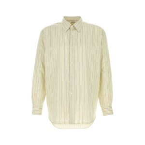 Auralee Men Embroidered Cotton Blend Shirt